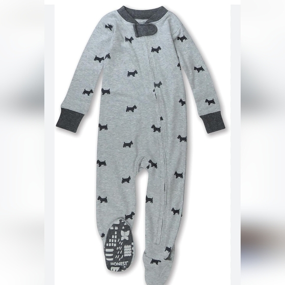 Honest Baby Clothing Zip Up Pajamas Size 18 Months - Picture 1 of 5